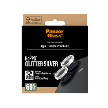 PanzerGlass Hoops Lens Protector for iPhone 17- Glitter Silver